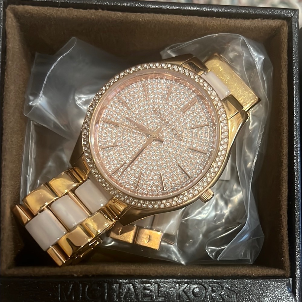 Michael Kors Rose gold crystal Watch